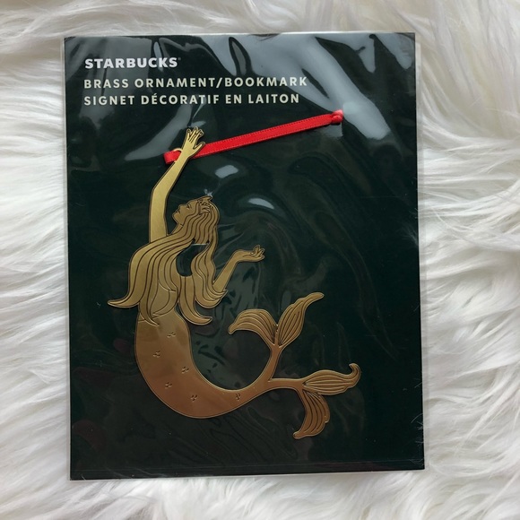 Starbucks Brass Mermaid Siren Ornament Bookmark - Picture 1 of 7